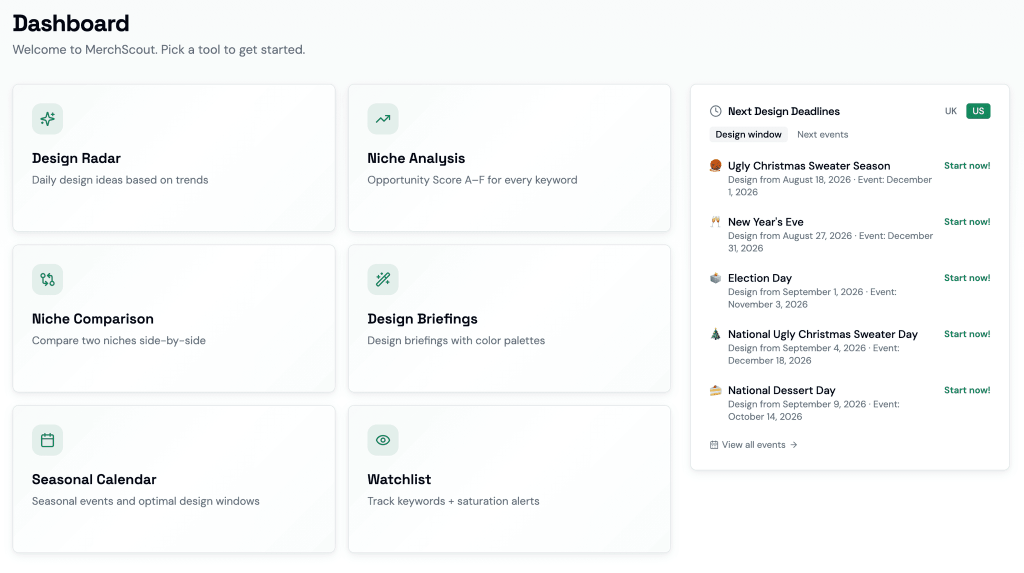 MerchScout Dashboard